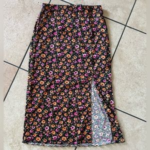 H&M midi floral skirt